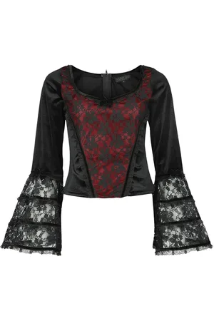 Sinister Gothic Gothic Shirt met lange mouwen - Gothic Longsleeve - L tot XXL - voor Vrouwen