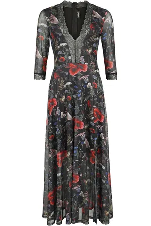 Jawbreaker Rockabilly Lange jurk - Night Meadow Maxi Dress - XS tot XXL - voor Vrouwen