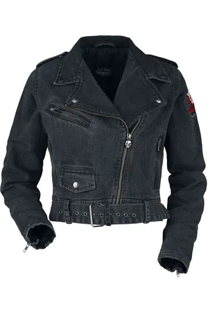 Rock Rebel Rock Denim jas - Denim Biker Jacket - M tot XL - voor Vrouwen