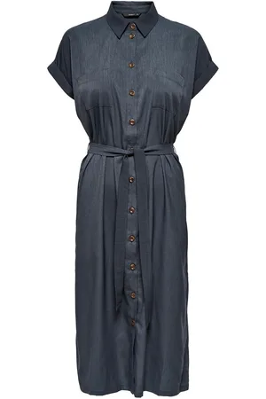 ONLY Medium-lengte jurk - Onlhannover S/S Shirt Dress - 34 tot 38 - voor Vrouwen