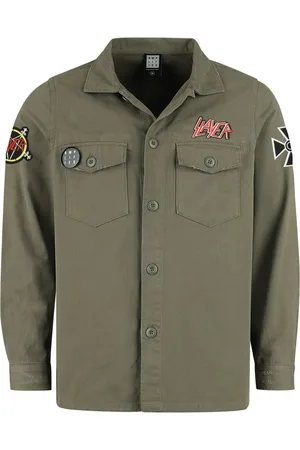 Slayer Longsleeve - Amplified Collection Military Shirt - Shacket - L tot XL - voor Mannen