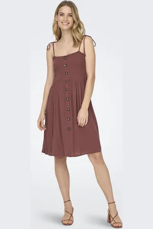 ONLY Korte jurk - Onlannika S/L Smock Dress WVN NOOS - 34 - voor Vrouwen