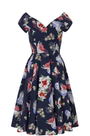 Hell Bunny Rockabilly Medium-lengte jurk - Misa Midi Dress - XS tot 4XL - voor Vrouwen