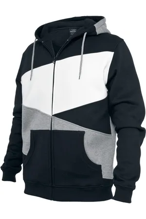 Urban classics Vest met capuchon - Zig Zag Zip Hoodie - M - voor Mannen