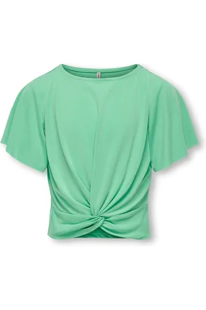 ONLY Longsleeve voor kinderen - Kogpam S/S Knot Top - voor Meisjes