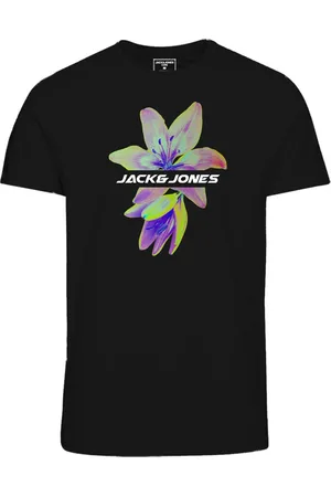 JACK & JONES T-shirt - Jcoflower Print Tee S/S Crew Neck FST JNR - 128 tot 176 - voor Jongens