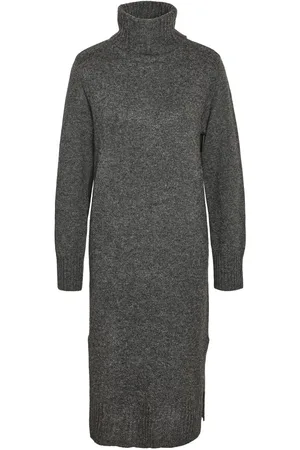 Noisy May Medium-lengte jurk - NMViola L/S rollneck knit dress FWD NOOS - XS tot L - voor Vrouwen