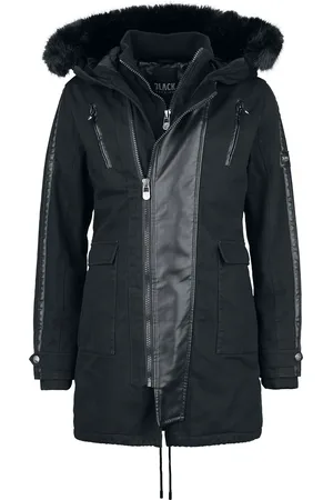 EMP Winterjas - Velvet winter jacket with faux-fur hood - S tot XXL - voor Vrouwen