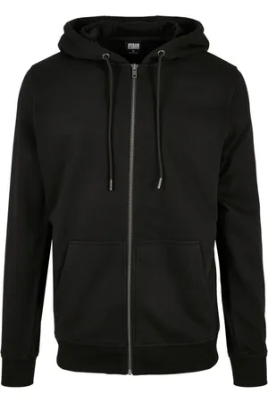 Urban classics Vest met capuchon - Basic Terry Zip Hoody - S tot M - voor Mannen