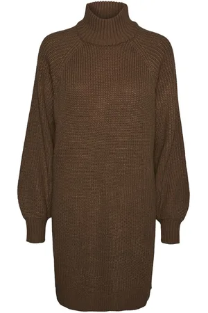 Noisy May Medium-lengte jurk - NMTimmy L/S knit dress NOOS - XS tot M - voor Vrouwen