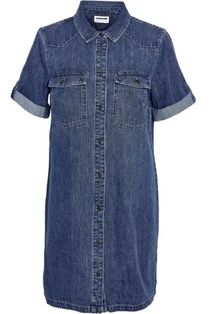 Noisy May Medium-lengte jurk - NMNEW SIGNE S/S DENIM DRESS VI002MB NOOS - XS tot M - voor Vrouwen