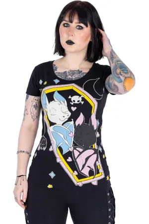 Cupcake Cult Gothic T-shirt - Sleepy Bats T - S tot XXL - voor Vrouwen