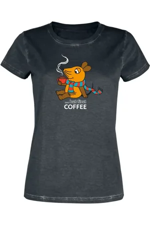 Die Sendung mit der Maus T-shirt - Die Maus - ... But First Coffee - M tot 5XL - voor Vrouwen