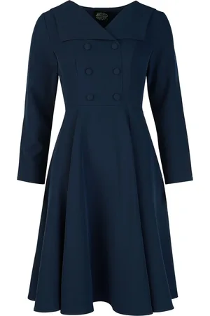 H&R London Rockabilly Medium-lengte jurk - Maria Swing Dress - XS tot 3XL - voor Vrouwen