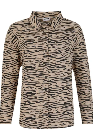 Noisy May Shirt met lange mouwen - NMRIPPLE L/S OVERSIZED SHIRT WVN NOOS - XS tot L - voor Vrouwen