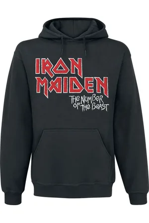Iron Maiden Trui met capuchon - Vintage Logo Faded Edge Album - S tot M - voor Mannen