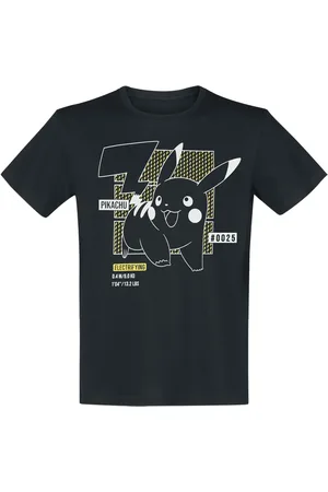 Pokemon Gaming T-shirt - Pikachu lijntekening - S tot M - voor Mannen