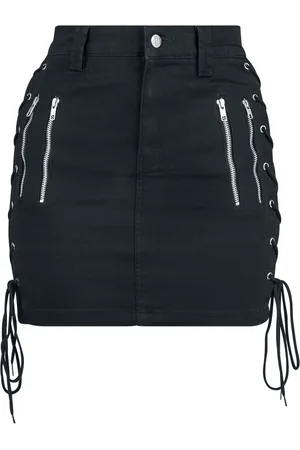 Gothicana Gothic Korte rok - Short Skirt With Decorative Lacing - S tot XXL - voor Vrouwen