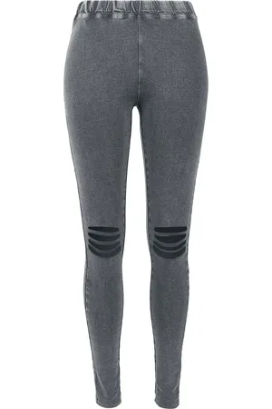 Urban classics Leggings - Ladies Slashed Knee Leggings - XS tot XL - voor Vrouwen