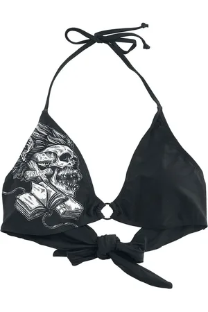 Rock Rebel Rock Bikini Top - Bikinioberteil mit Skull Print - S tot XXL - voor Vrouwen