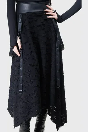 KIHILIST by KILLSTAR Gothic Medium-lengte rok - Gloomara Skirt - S tot 4XL - voor Vrouwen