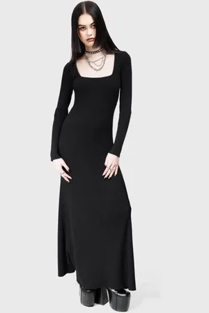 KIHILIST by KILLSTAR Gothic Lange jurk - Dark Glyph Dress - M tot 4XL - voor Vrouwen