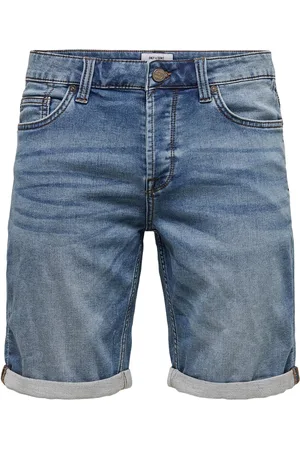 Only & Sons Korte broek - Ply Life Blue Shorts - S tot XXL - voor Mannen