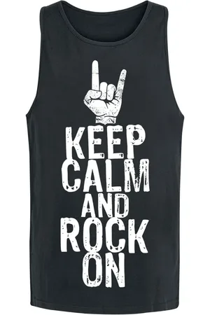 Sprüche Fun Tanktop - Keep Calm And Rock On - S tot XXL - voor Mannen