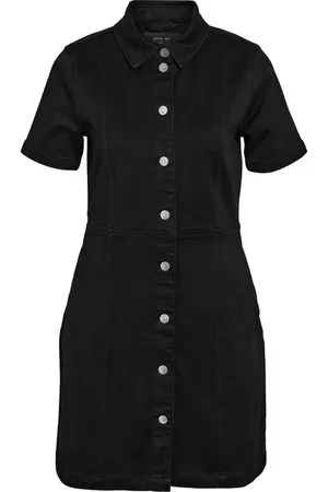 Noisy May Korte jurk - NMNISA S/S SLIM DENIM DRESS VI526BL NOOS - XS tot XL - voor Vrouwen