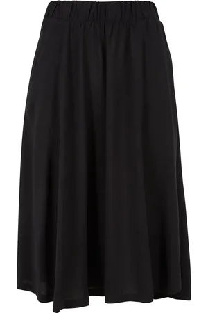 Urban classics Medium-lengte rok - Ladies Viskose Skirt - XS tot XL - voor Vrouwen
