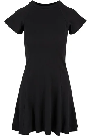 Urban classics Korte jurk - Ladies Skater Rib Dress - XS tot 4XL - voor Vrouwen