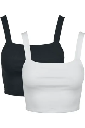 Urban classics Top - Ladies Cropped Top Double Pack - XS tot XL - voor Vrouwen