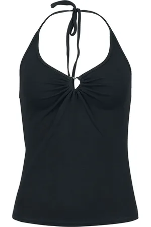 Hell Bunny Gothic Halternecks - Cheryl Top - L - voor Vrouwen