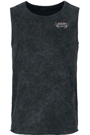 EMP Top - Mouwloos shirt met EMP print in bandoptiek - S tot L - voor Mannen