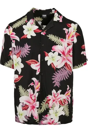 Urban classics Shirt met korte mouwen - Viscose AOP Resort Shirt - S tot 5XL - voor Mannen