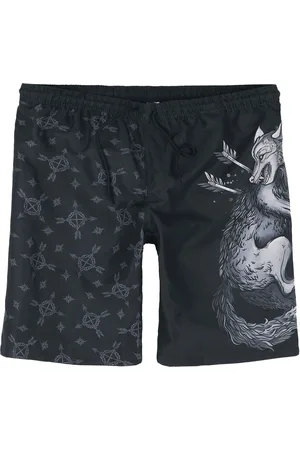 EMP Zwembroek - Swim Shorts With Wolf Print - S tot XXL - voor Mannen
