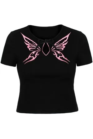 Hell Bunny Rockabilly T-shirt - Kocho Top - XS tot XL - voor Vrouwen