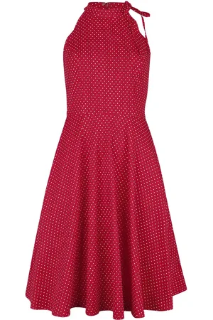 Banned Retro Rockabilly Medium-lengte jurk - Hattie Halter Spot Dress - XS tot 4XL - voor Vrouwen
