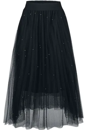 Banned Retro Medium-lengte rok - Sophia Stud Net Skirt - S-M tot L-XL - voor Vrouwen