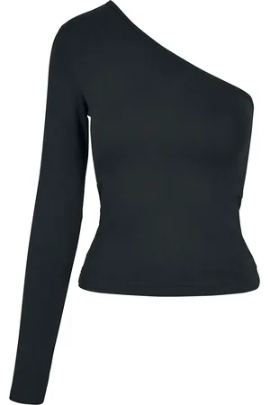 Urban classics Top - Ladies Asymmetric Longsleeve - XS tot XL - voor Vrouwen