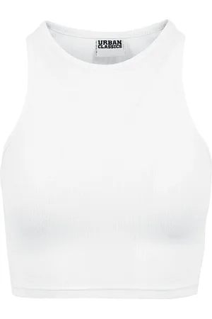 Urban classics Top - Ladies Cropped Rib Top - XS tot XL - voor Vrouwen