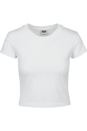 Urban classics T-shirt - Ladies Stretch Jersey Cropped Tee - XS tot XL - voor Vrouwen