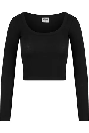 Urban classics Shirt met lange mouwen - Biologische geribde jerseytop - XS tot 4XL - voor Vrouwen