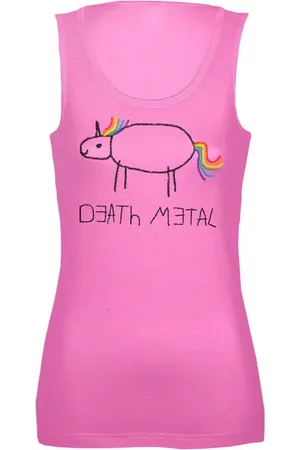 Tierisch Eenhoorn Tanktop - Death Metal Unicorn top - S tot XL - voor Vrouwen