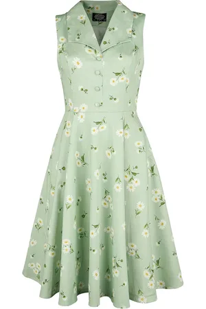H&R London Rockabilly Medium-lengte jurk - Timea Swing Dress - XS tot 6XL - voor Vrouwen