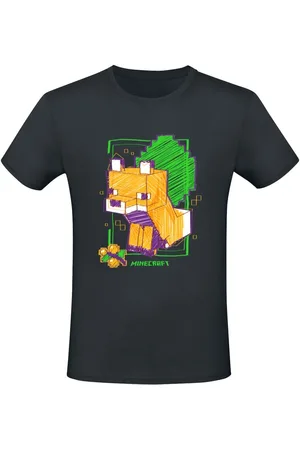 Minecraft Gaming T-shirt - Drawn Fox - S tot XXL