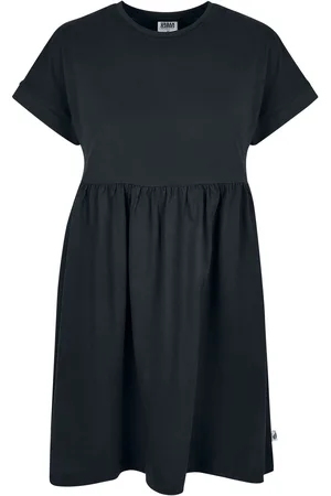 Urban classics Korte jurk - Ladies’ Organic Empire Valance Tee Dress - XS tot 4XL - voor Vrouwen