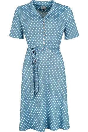 Banned Retro Rockabilly Medium-lengte jurk - Ellen Spot Dress - XS tot XXL - voor Vrouwen