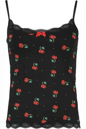 Pussy Deluxe Rockabilly Top - Cherries Classic Top - XS tot XXL - voor Vrouwen