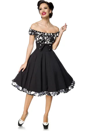 Belsira Rockabilly Medium-lengte jurk - Schulterfreies Swing-Kleid - M tot 4XL - voor Vrouwen
